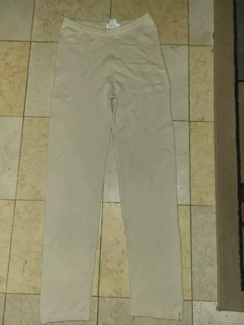 Vintage Neiman Marcus Exclusive Beige Soft Cashmere Casual Pants Sz S