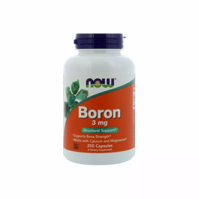 Boron 3 mg (250 Capsules) - Structural Support - NOW FOODS