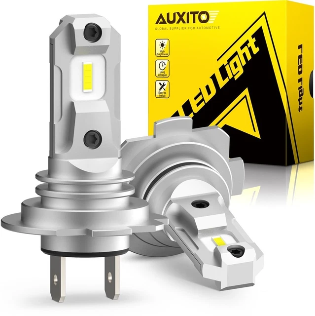 Auxito Super Bright H7 LED Headlight Kit High/Low Beam 6500K 11000LM Lamp Bulbs