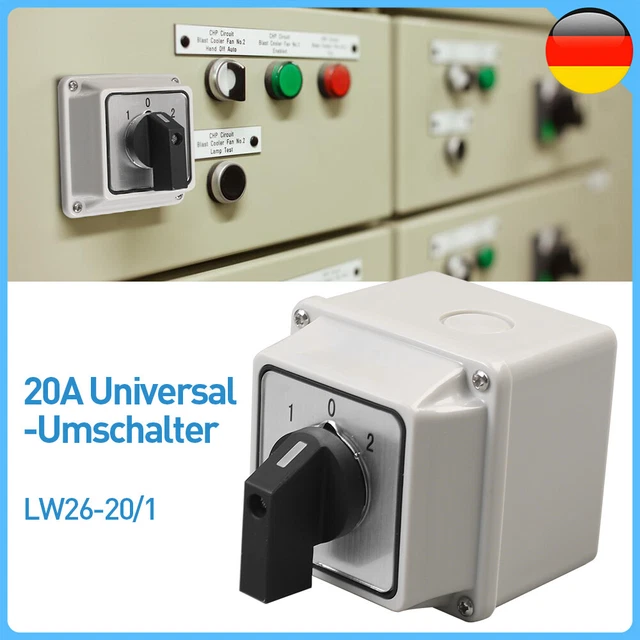 EINBAU DREHSCHALTER 22MM Schalter rastend Hauptschalter Wendeschalter Gehäuse EUR 4,49 - DE