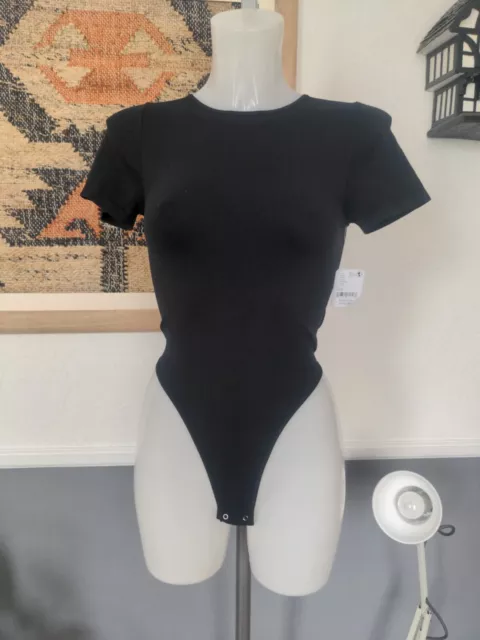 Free People Intimately Bodysuit Black Bnwt xs/s