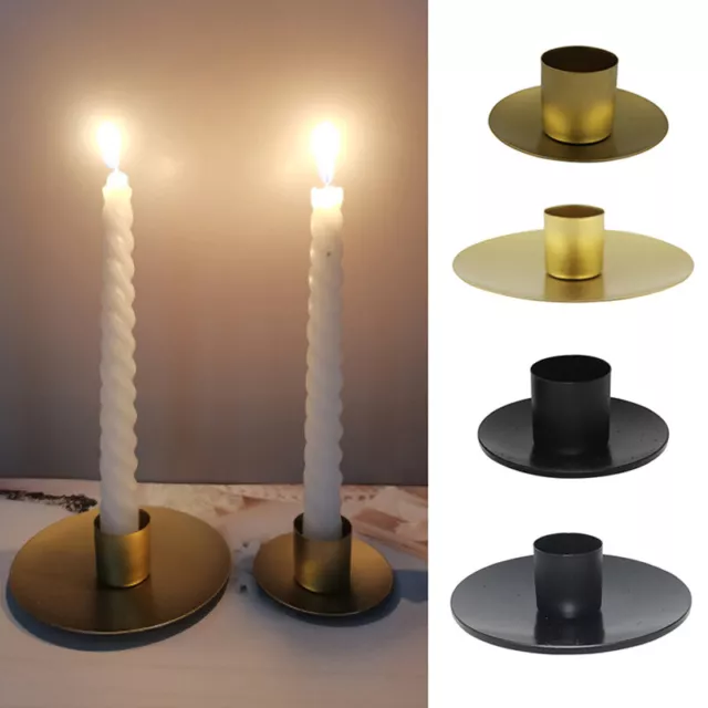 4x Nordic Taper Candle Holder Retro Iron Candlestick Wedding Home Party Decor ¹