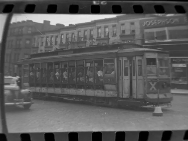 Great ORIG 1946 TARS Subway New York City NYC Trolley Film Photo Negative Bronx