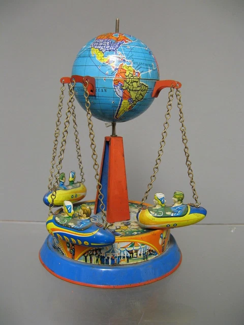 Jouet Mécanique Ancien Enfant Lugeur - Made In West Germany