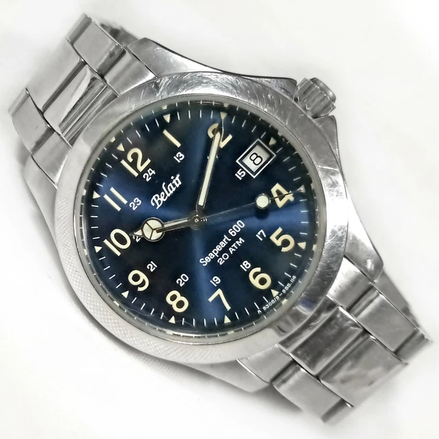 BELAIR SEAPEARL 600 Dive Dress Watch ETA 955.114 WR 200m 20ATM
