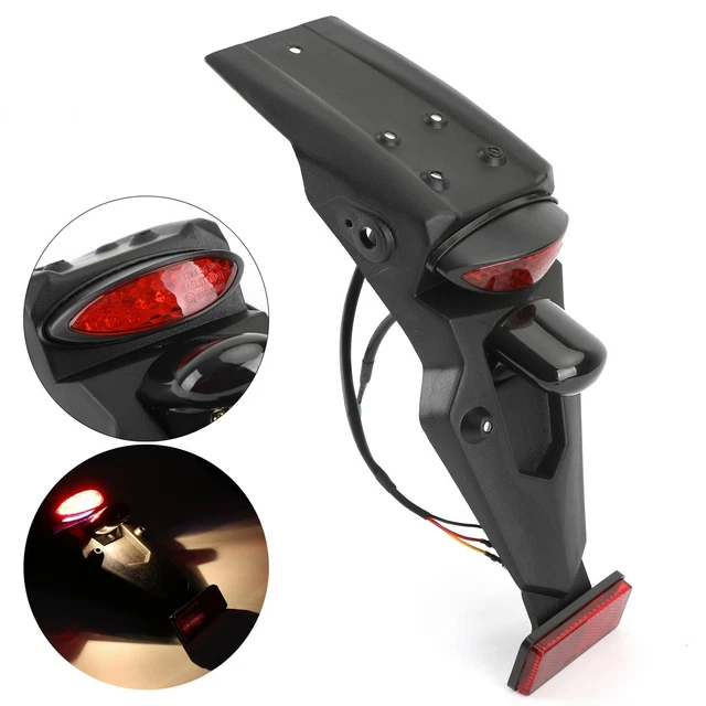 Off-road Motocross Dual Sport Pit Dirt Bike LED Rear Fender Brake Tail Light YU