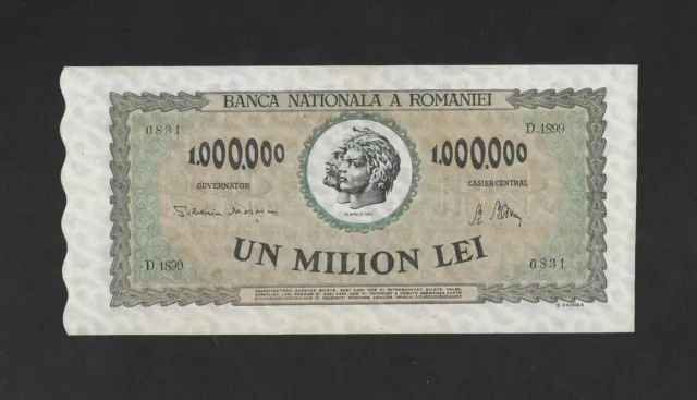 UNC 1000000 lei 1947 ROMANIA