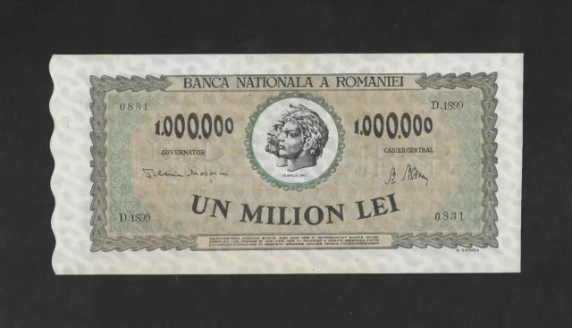 UNC 1000000 lei 1947 ROMANIA