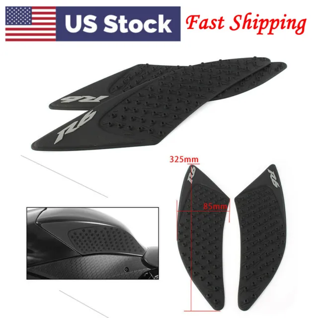 Gas Tank Pad Traction Side Knee Fuel Grip Decal For YAMAHA YZF R6  2017-2018  US