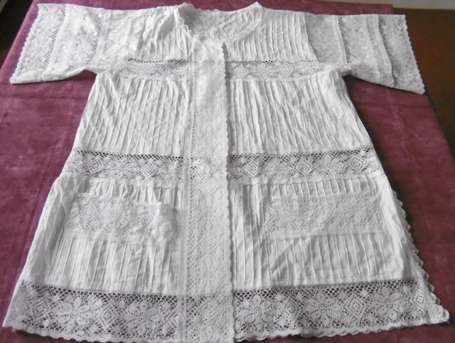 Veste Chinoise Doublée Ceinturée – Satin Bleu – Femme Taille S