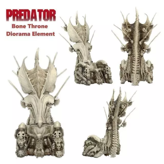 Predator Clan Leader Bone Throne 14" Chair Diorama Figure B17