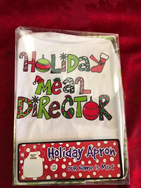 Holiday Meal Director Apron Kitchen Dining Bar Brand new in box one size