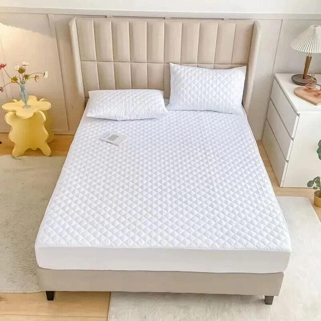 Cubierta protectora antiácaros suave transpirable cubierta protectora lavable sábana ajustable