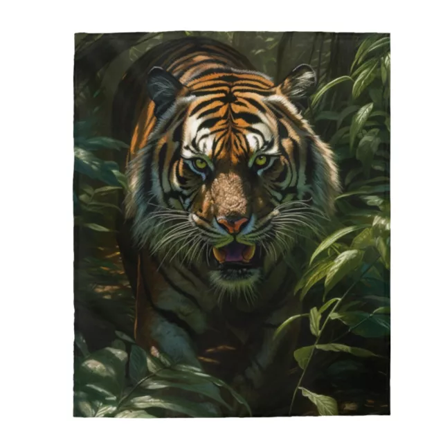 Majestic Tiger Velveteen Plush Blanket