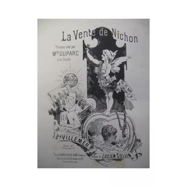 COLLIN Lucien La Vente de Nichon Chant Piano XIXe