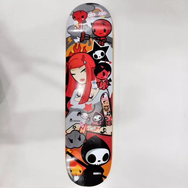 Tokidoki Team Red Head Girl Skateboard Deck