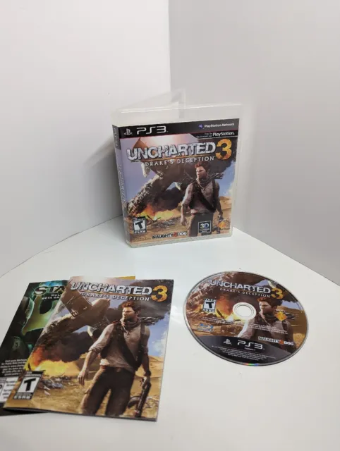 Uncharted 3: Drake's Deception (Sony PlayStation 3, 2011) PS3 Complete CIB