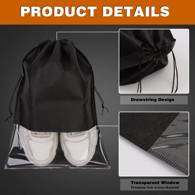 10 Stück Schuhe Tasche Vlies Reise Aufbewahrungsbeutel Kordelzug Staubbeutel 4