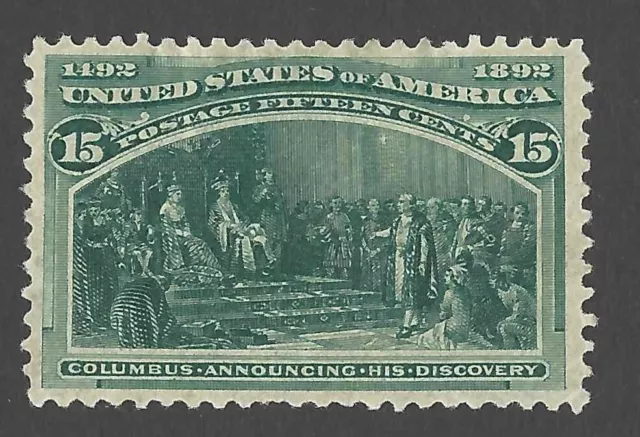 US Scott # 238, MH 15c, 1893 Columbus Announcing His Discovery - Columbian Expo