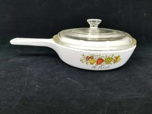 Corning Ware Spice of Life P-83-B Menu-ette Covered Skillet Le Persil 6 3/4"