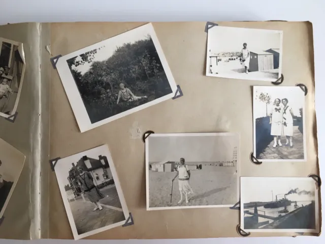 lot de 800 photos sous 3 ancien album d'une même famille 1930 - 1950