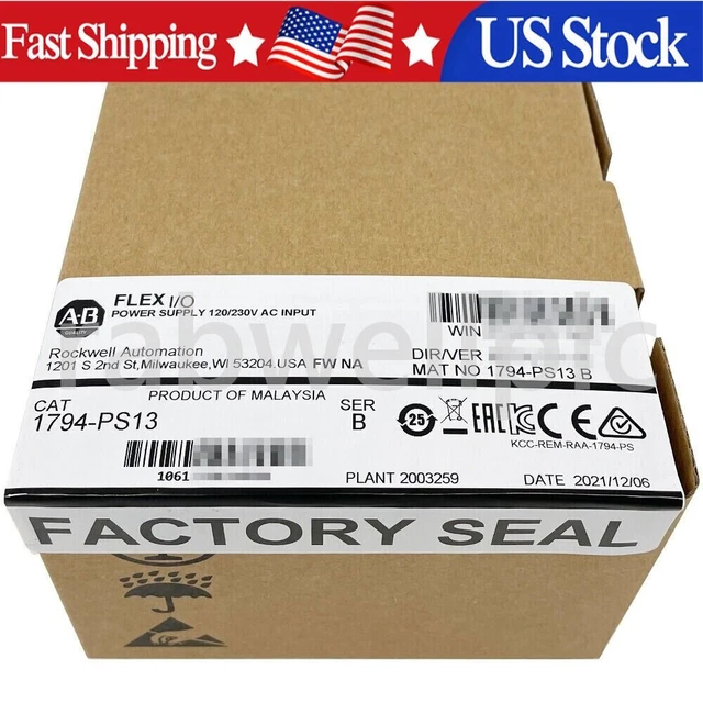 2020-2023 New Allen-Bradley 1794-PS13 Power Supply Module New In Box In Stock