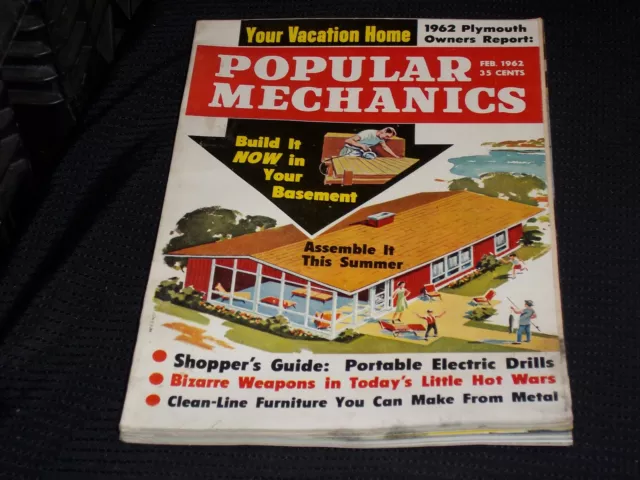 1962 February Popular Mechanics Magazine Very Nice Front Cover - L 14455