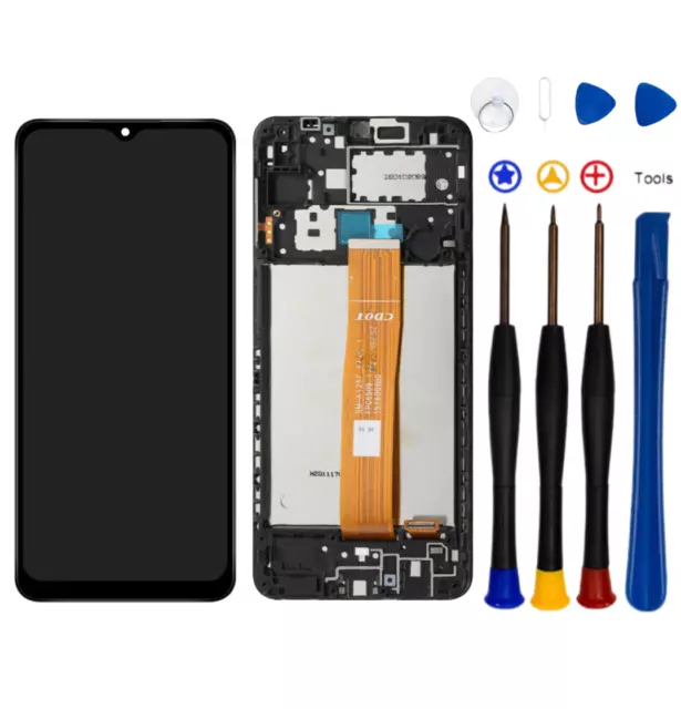 ECRAN COMPLET POUR SAMSUNG GALAXY A12 / A125F Vitre tactile + CHASSIS + OUTILS