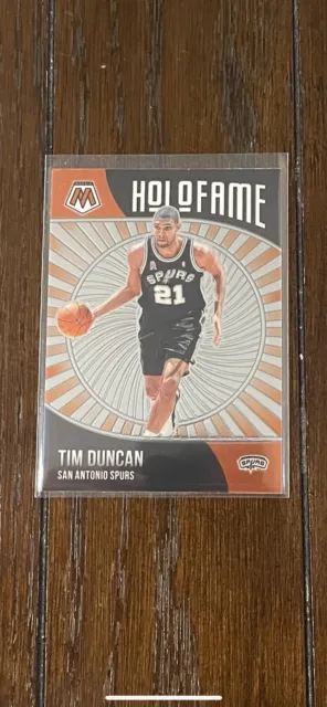 2020 Panini Mosaic HoloFame Tim Duncan Insert Card #5 San Antonio Spurs HOF