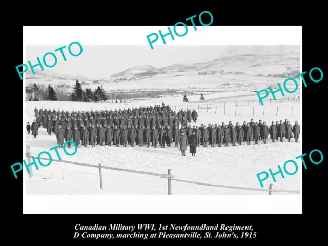 OLD 8x6 HISTORIC PHOTO OF CANADIAN MILITARY 1st NEWFOUNDLAND REGIMENT St JOHNS