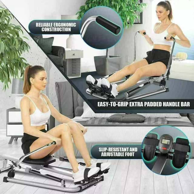 Wasser Rudergerät Heimtrainer Ruderzugmaschine regulierbarer Wasserwiderstand F