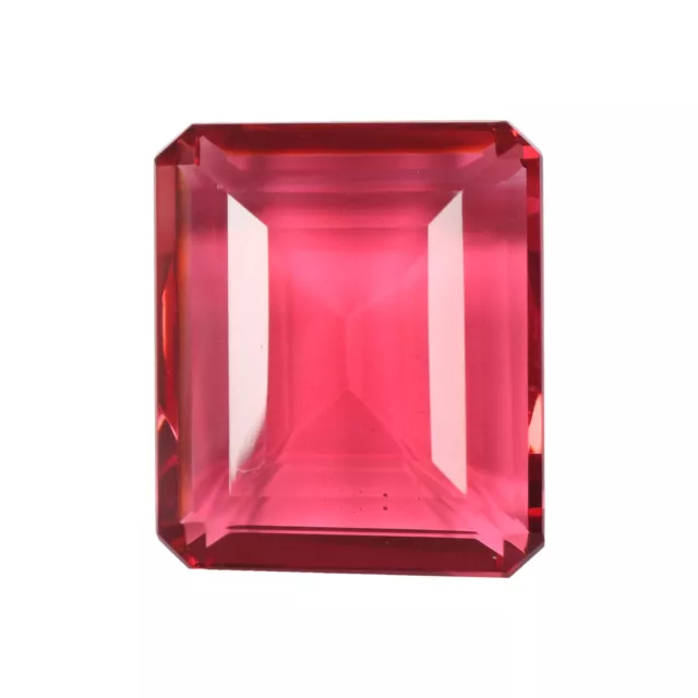 Aesthetic Gemstone Hydrothermal Pink Emerald Cut Tourmaline 70 Ct for Statement