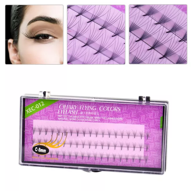 55 Stand 8/10/12mm Natural Individual Cluster False Lashes Eyelash Extension rt