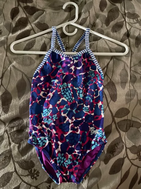 Dolfin Uglies Pink purple Blue Racer back tank Swimsuit girls 6X