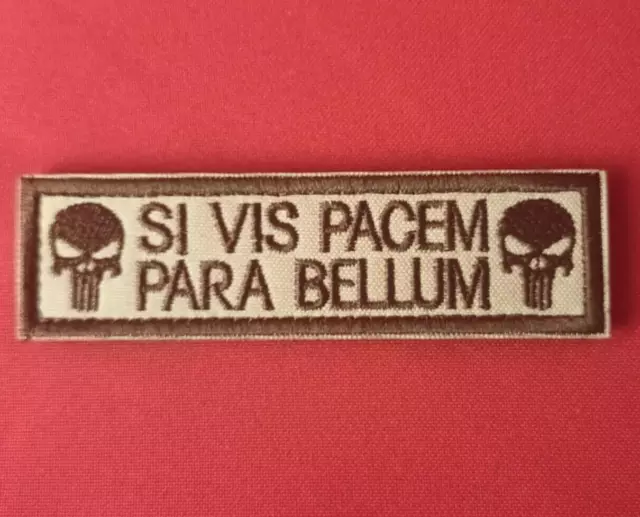 Patch punisher si vis pacem para bellum velcro 10cm/3cm