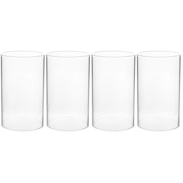 4x Reusable Practical Unique Clear Glass Candle Cover for Home
