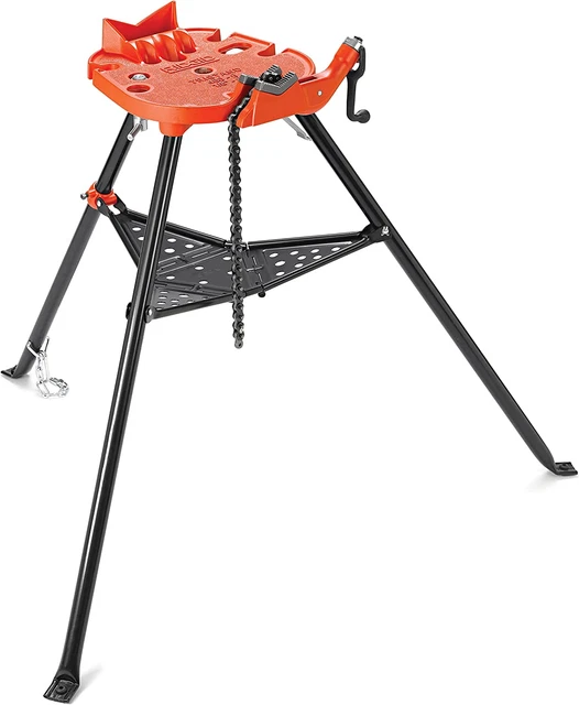 RIDGID 36273 460-6 Portable TRISTAND Chain Vise for 1/8"-6" Pipe, Red/Black