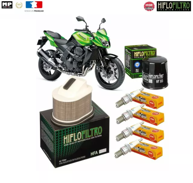 Kit Entretien Filtre Huile/Air Bougies Kawasaki Z750 R NBF,NCF (ZR750) 2011-2012