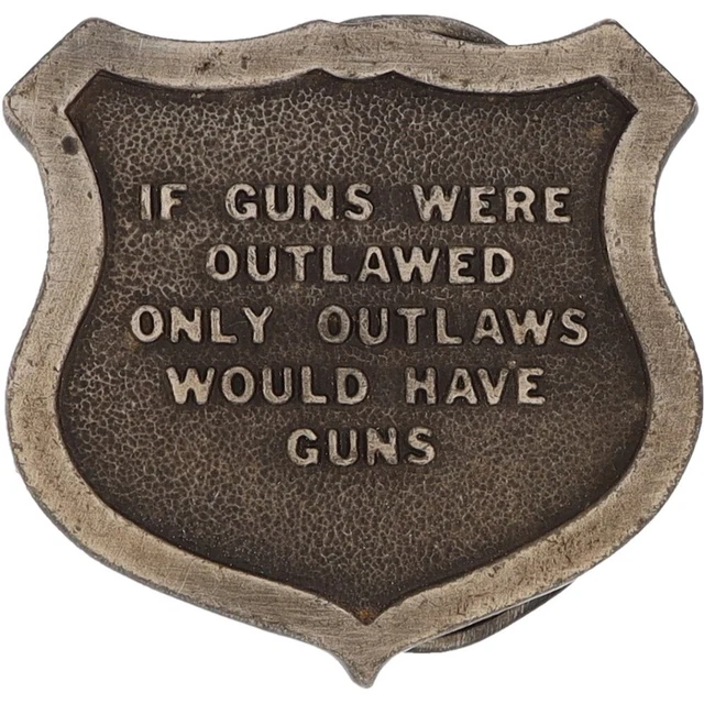 Pistola Diritti Militia Outlaw NRA 2nd Amendment Articolo 2 70s Vintage Cintura