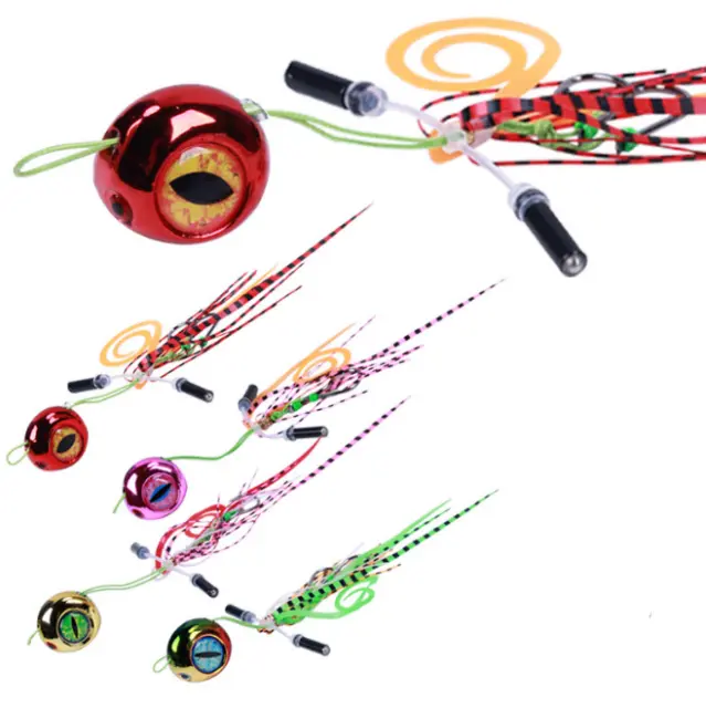 1pcs 3D Eyes Lead Jig Head Hooks Fishing Lure Bass Bait Jigs Saltwater 40-200g