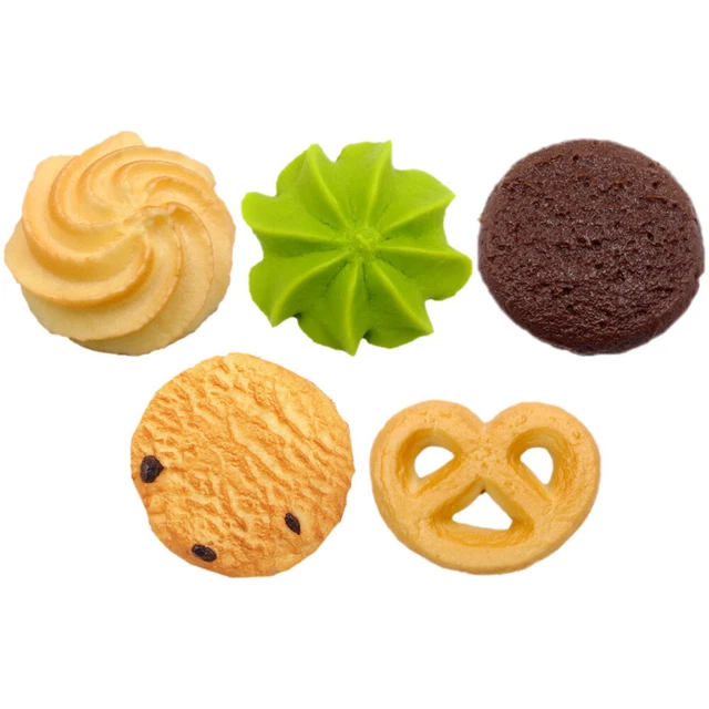 5pcs Kitchen Accessories Model Simulation Cookie Decor Fake Cookie Adornment