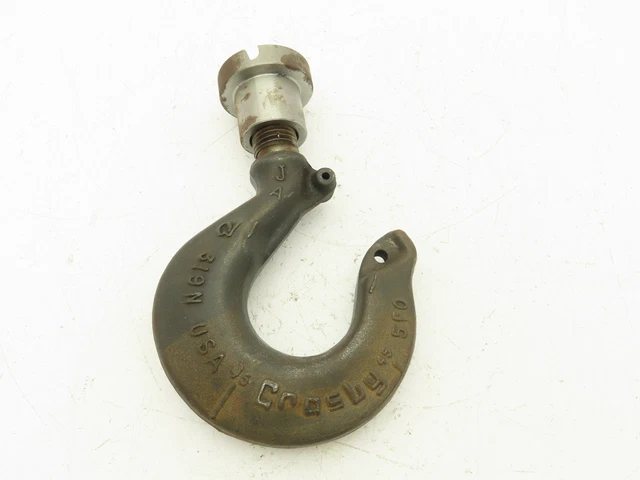 Crosby 319N JA 7 Ton Alloy Hoist Hook Threaded Swivel Shank Latch Type