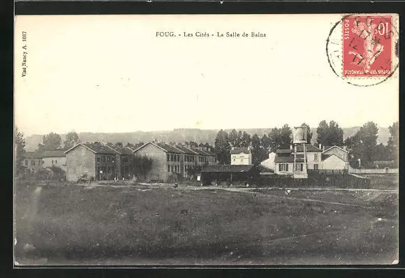 CPA Foug, Les Cités, La Salle de Bains 1917