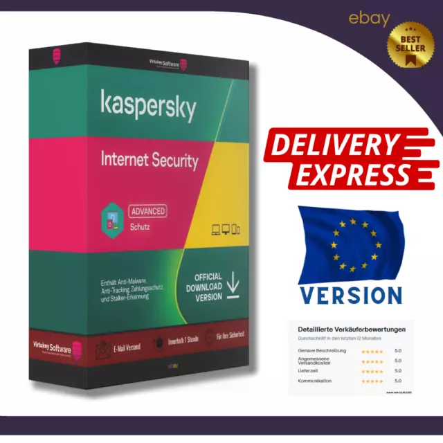 Kaspersky Internet Security 2024 / 1, 2, 3, 5 oder 10 PC / 1 & 2 Jahre - ESD Key 2