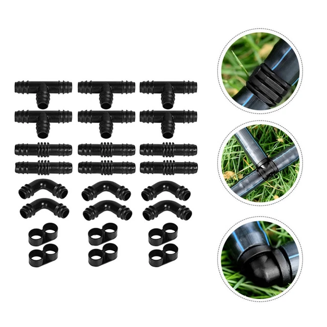 48 piezas Water Hose Connectors piezas de riego por goteo tubo de jardín manguera de goteo Ant