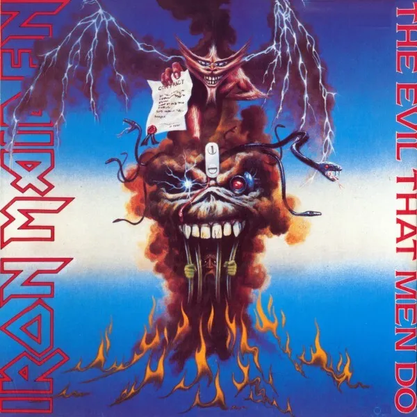 Iron Maiden - The Evil That Men Do (7", Single, Mou)