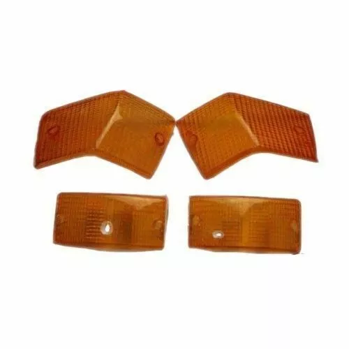 Hinten Vorne Blinkerglas Satz Bernstein Orange Vespa Px 80 200 Pe Lusso T5 LML