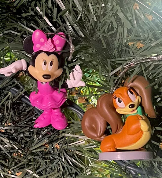 2ct 2022 Disney (Fifi & Minnie Mouse) Pet Dog Christmas Tree Ornaments New