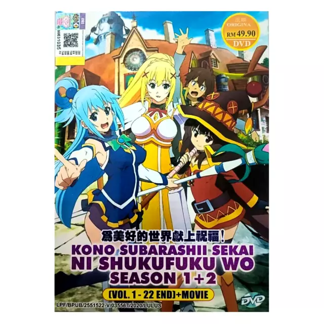 Dvd Konosuba Kono Subarashii Dublado + Filme Leg - Escorrega o Preço