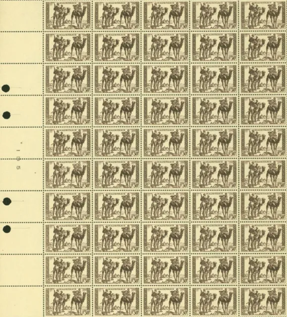 Mauritania -French Colony 1938- MNH. Yvert Nr.: 81. Sheet of 50.(EB) AR1-01156